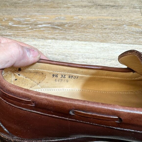 Allen Edmonds Brown Leather Fringe Top Loafers Men's Size 9.5 - Picture 3 of 6